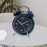Max Creative Metal Alarm Clock Wind Up Mechanical Alarm Bell Dark Blue