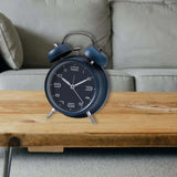 Max Creative Metal Alarm Clock Wind Up Mechanical Alarm Bell Dark Blue