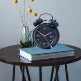 Max Creative Metal Alarm Clock Wind Up Mechanical Alarm Bell Dark Blue