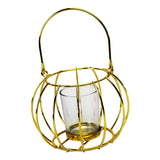 Max Nordic Style Metal Basket Candlestick Candle Holder C_Golden