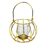 Max Nordic Style Metal Basket Candlestick Candle Holder C_Golden