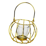 Max Nordic Style Metal Basket Candlestick Candle Holder C_Golden