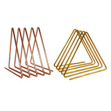 Max Triangular Desktop Book Rack Metal Wire Bookshelf Magazine Holder Golden