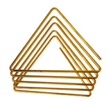Max Triangular Desktop Book Rack Metal Wire Bookshelf Magazine Holder Golden