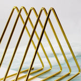 Max Triangular Desktop Book Rack Metal Wire Bookshelf Magazine Holder Golden