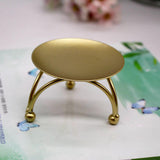 Max Iron Plate Candle Holder Decorative Iron Pillar Candle Plate Pedestal Stand