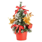Max Artificial Tabletop Mini Christmas Tree Decor Miniature Xmas Tree Golden