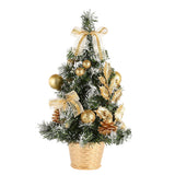 Max Artificial Tabletop Mini Christmas Tree Decor Miniature Xmas Tree Golden