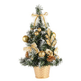 Max Artificial Tabletop Mini Christmas Tree Decor Miniature Xmas Tree Golden