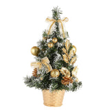 Max Artificial Tabletop Mini Christmas Tree Decor Miniature Xmas Tree Golden