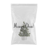 Max Artificial Tabletop Mini Christmas Tree Decor Miniature Xmas Tree Silvery