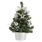 Max Artificial Tabletop Mini Christmas Tree Decor Miniature Xmas Tree Silvery
