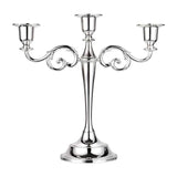 Max European 3 Arms Candelabra Candle Holder for Decoration  Silver