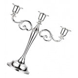 Max European 3 Arms Candelabra Candle Holder for Decoration  Silver