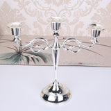 Max European 3 Arms Candelabra Candle Holder for Decoration  Silver