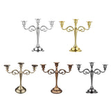 Max European 3 Arms Candelabra Candle Holder for Decoration  Silver
