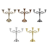 Max European 3 Arms Candelabra Candle Holder for Decoration  Silver