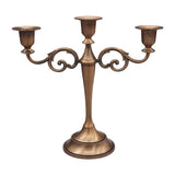 Max European 3 Arms Candelabra Candle Holder for Decoration  Brown