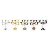 Max 5-Candle Metal Candelabra Candlestick 10'' Candle Holder Candle Stand Silver