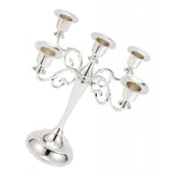 Max 5-Candle Metal Candelabra Candlestick 10'' Candle Holder Candle Stand Silver