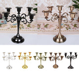 Max 5-Candle Metal Candelabra Candlestick 10'' Candle Holder Candle Stand Silver