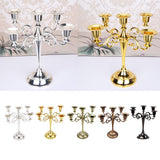 Max 5-Candle Metal Candelabra Candlestick 10'' Candle Holder Candle Stand Silver