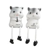 Max Creative Resin Hanging Foot Ornament Desktop Figurine Hamster