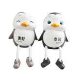 Max Creative Resin Hanging Foot Ornament Desktop Figurine Penguin