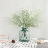 Max Simulation Fake Palm Leaves Artificial Palm Leaves With Stem White Green