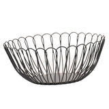Max Iron Metal Fruits Plates Desktop Snack Storage Fruit Bowls Petal_Black