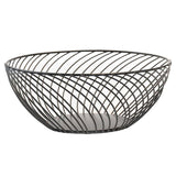 Max Iron Metal Fruits Plates Desktop Snack Storage Fruit Bowls Spiral_Black