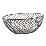 Max Iron Metal Fruits Plates Desktop Snack Storage Fruit Bowls Spiral_Black