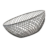 Max Iron Metal Fruits Plates Desktop Snack Storage Fruit Bowls Spiral_Black