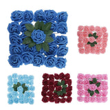 Max Maxb Plastic Artificial Rose Flwowers and Leaves with European Gift box Champagne