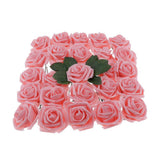 Max Maxb Plastic Artificial Rose Flwowers and Leaves with European Gift box Champagne