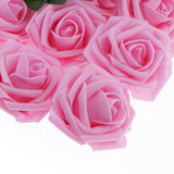 Max Maxb Plastic Artificial Rose Flwowers and Leaves with European Gift box Dark Pink
