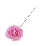 Max Maxb Plastic Artificial Rose Flwowers and Leaves with European Gift box Dark Pink