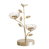 Maxbell Nordic Style Metal Iron Candle Holder Bird Tree Candle Stick Style03