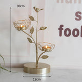 Maxbell Nordic Style Metal Iron Candle Holder Bird Tree Candle Stick Style03