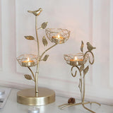 Maxbell Nordic Style Metal Iron Candle Holder Bird Tree Candle Stick Style03