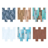 Maxbell Frosted Wooden Texture Sticker Wall Floor Tile Stickers 6 Colors Gray