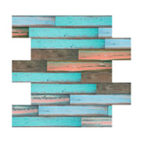 Maxbell Frosted Wooden Texture Sticker Wall Floor Tile Stickers 6 Colors Green