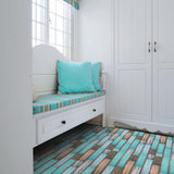 Maxbell Frosted Wooden Texture Sticker Wall Floor Tile Stickers 6 Colors Green
