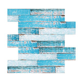 Maxbell Frosted Wooden Texture Sticker Wall Floor Tile Stickers 6 Colors Blue