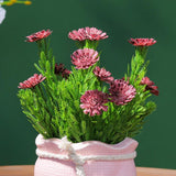 Max Potted  Artificial Daisy Flower Pot Bonsai Fake Plant in Vase Rosy Flower