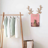 Max Wall Mounted Caddy Basket Shelf Organizer Holder with Wooden Board Pink