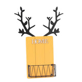 Max Wall Mounted Caddy Basket Shelf Organizer Holder with Wooden Board Yellow