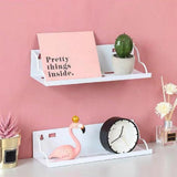 Max Iron Wall Mounted Storage Shelf Flowerpot Rack Hanging Display Shelf White