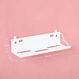 Max Iron Wall Mounted Storage Shelf Flowerpot Rack Hanging Display Shelf White