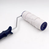 Max Maxb Wall Paint Roller Rubber Wall Decorative 8" Rubber Roller Tool with Handle